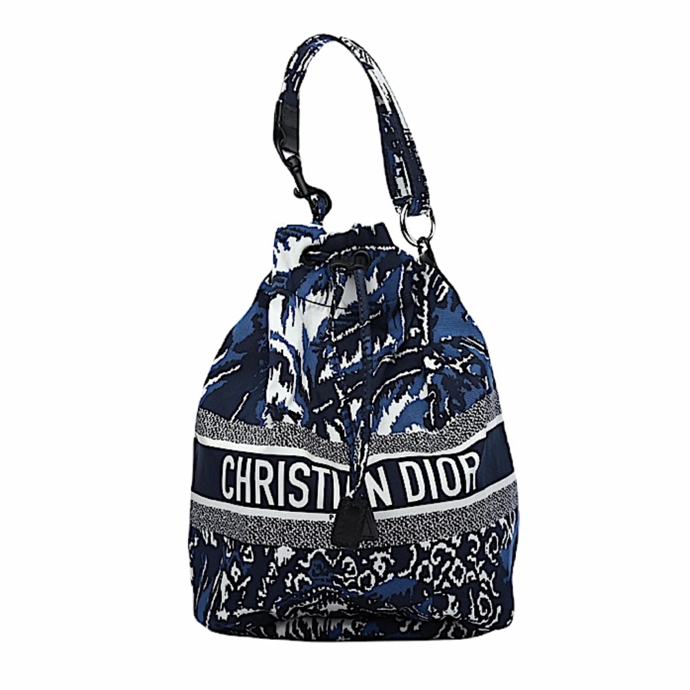 Dior Mini Drawstring Fabric Bucket Bag